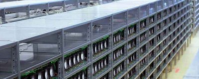 Ethereum ASIC mining farm tanks