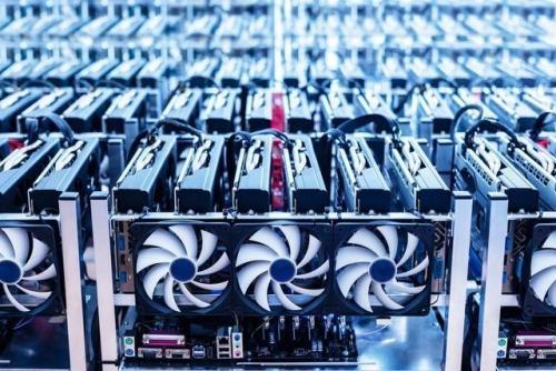 A detailed view of a high-efficiency mining rig optimized for Dogecoin, showcasing its role in modern cryptocurrency extraction